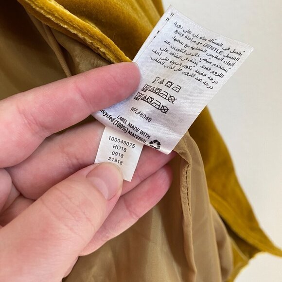 INC International Concepts Glam Velvet Gold Moto Jacket Blazer - Picture 8 of 10